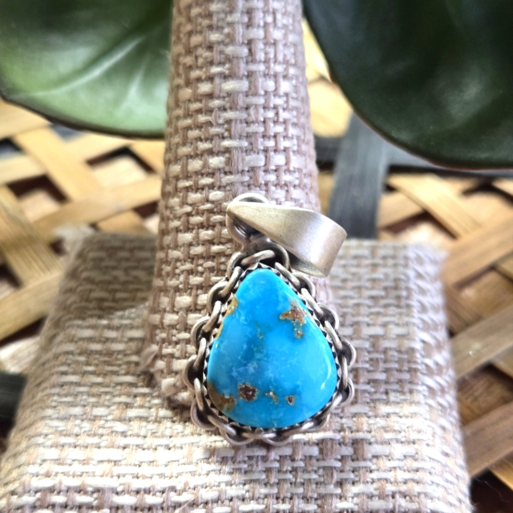 Southwestern Blue Ridge Turquoise Pendant